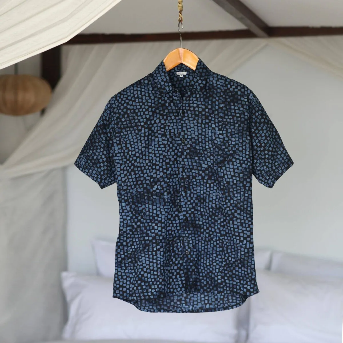 NOVICA Pixel Play, Men's cotton batik shirt sold by Zulily product image thumbnail 2