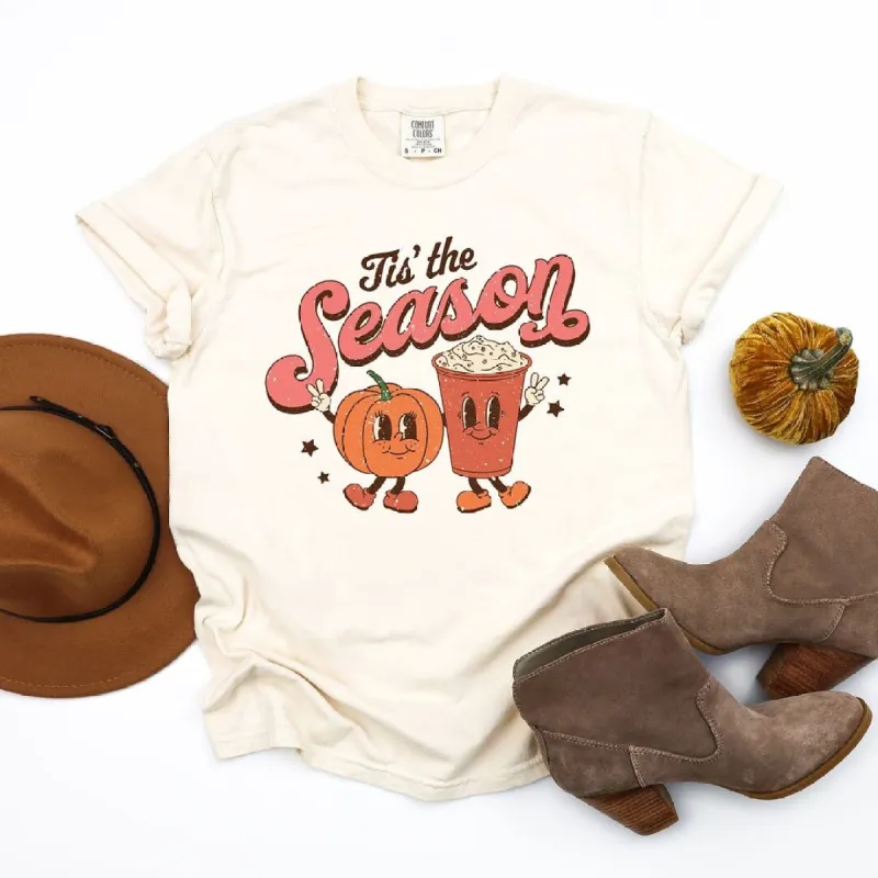 Tis The Season Pumpkin Garment Dyed Tee sold by Zulily