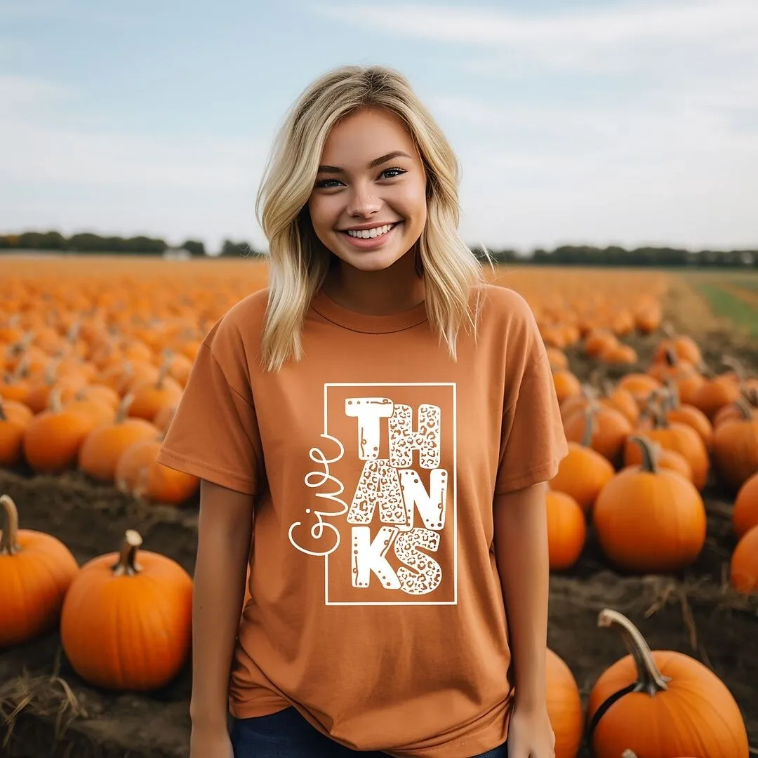 Give Thanks Square Garment Dyed Tee sold by Zulily product image thumbnail 3