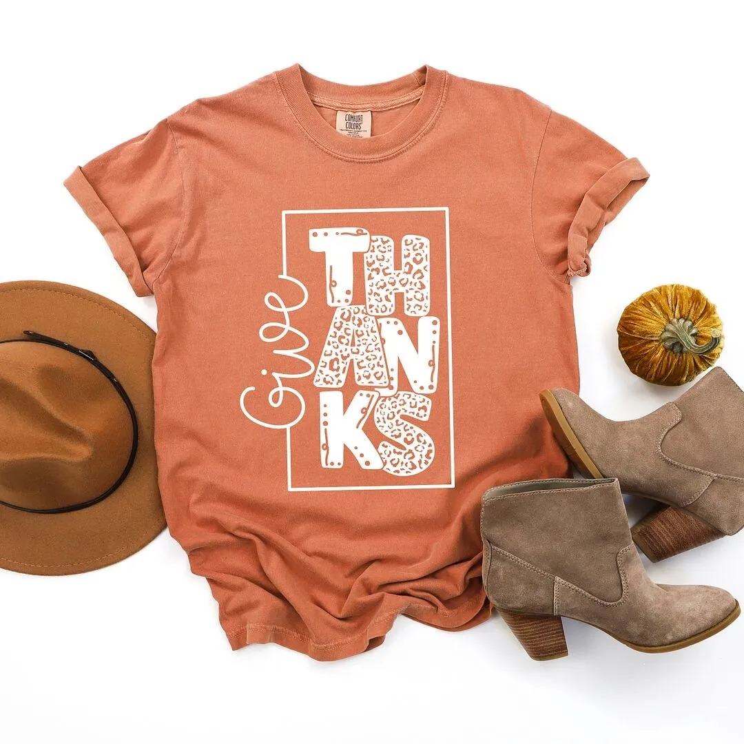Give Thanks Square Garment Dyed Tee sold by Zulily