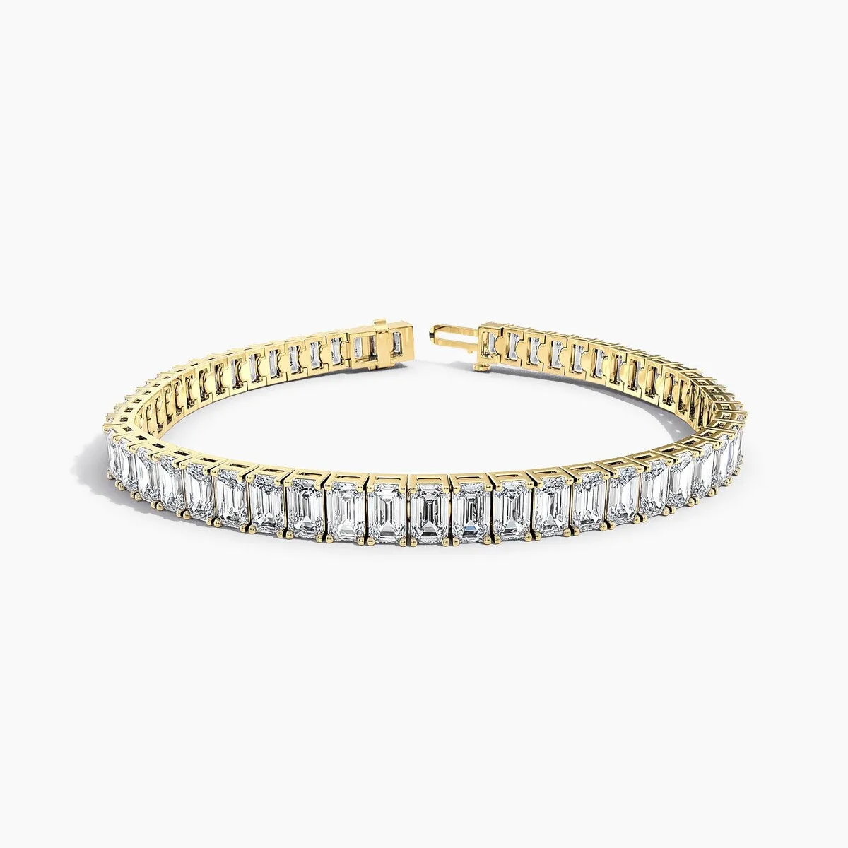 Auriya 14K Gold Lab Grown Emerald Diamond Tennis Bracelet 11.00 ct. tw. (F-G VS) sold by Zulily product image thumbnail 4