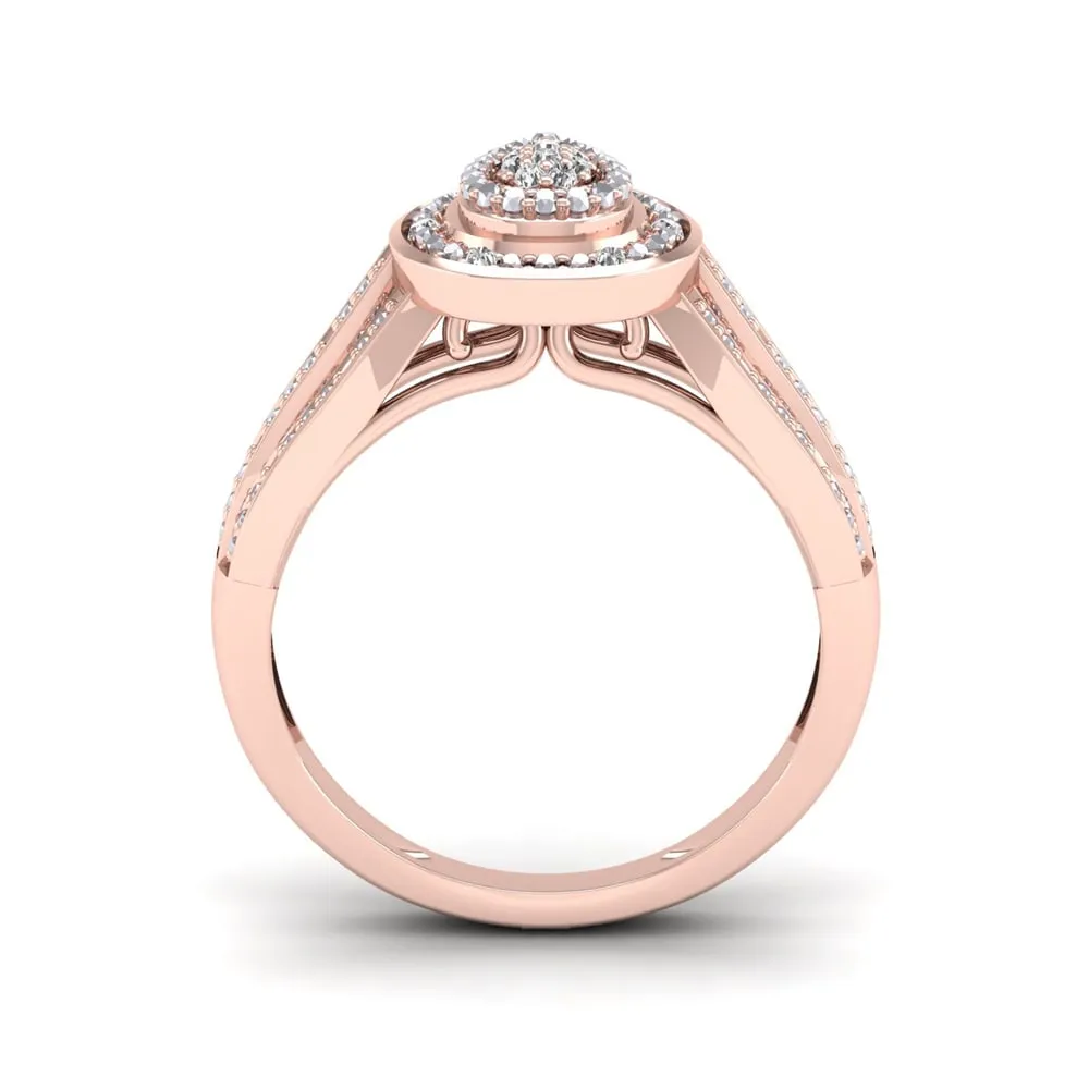 De Couer 1/10ct TDW Diamond Engagement Ring - Pink sold by Zulily product image thumbnail 3