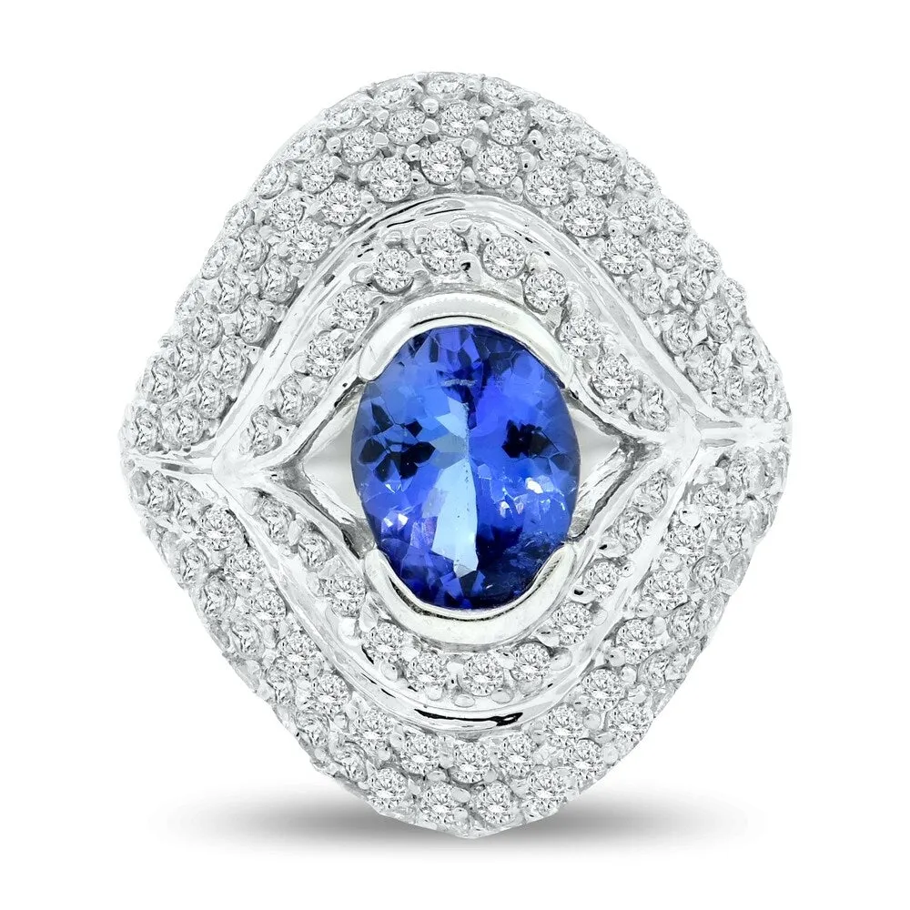 Auriya 14k Gold 1 7/8ct Tanzanite and 1 7/8ct TDW Diamond Engagement Ring sold by Zulily product image thumbnail 3