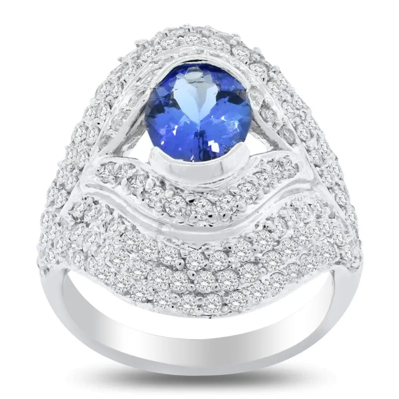 Auriya 14k Gold 1 7/8ct Tanzanite and 1 7/8ct TDW Diamond Engagement Ring sold by Zulily