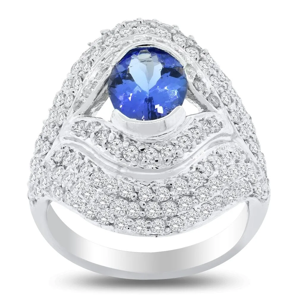 Auriya 14k Gold 1 7/8ct Tanzanite and 1 7/8ct TDW Diamond Engagement Ring sold by Zulily