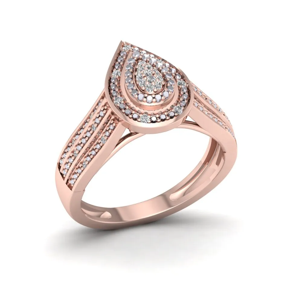 De Couer 1/10ct TDW Diamond Engagement Ring - Pink sold by Zulily product image thumbnail 2