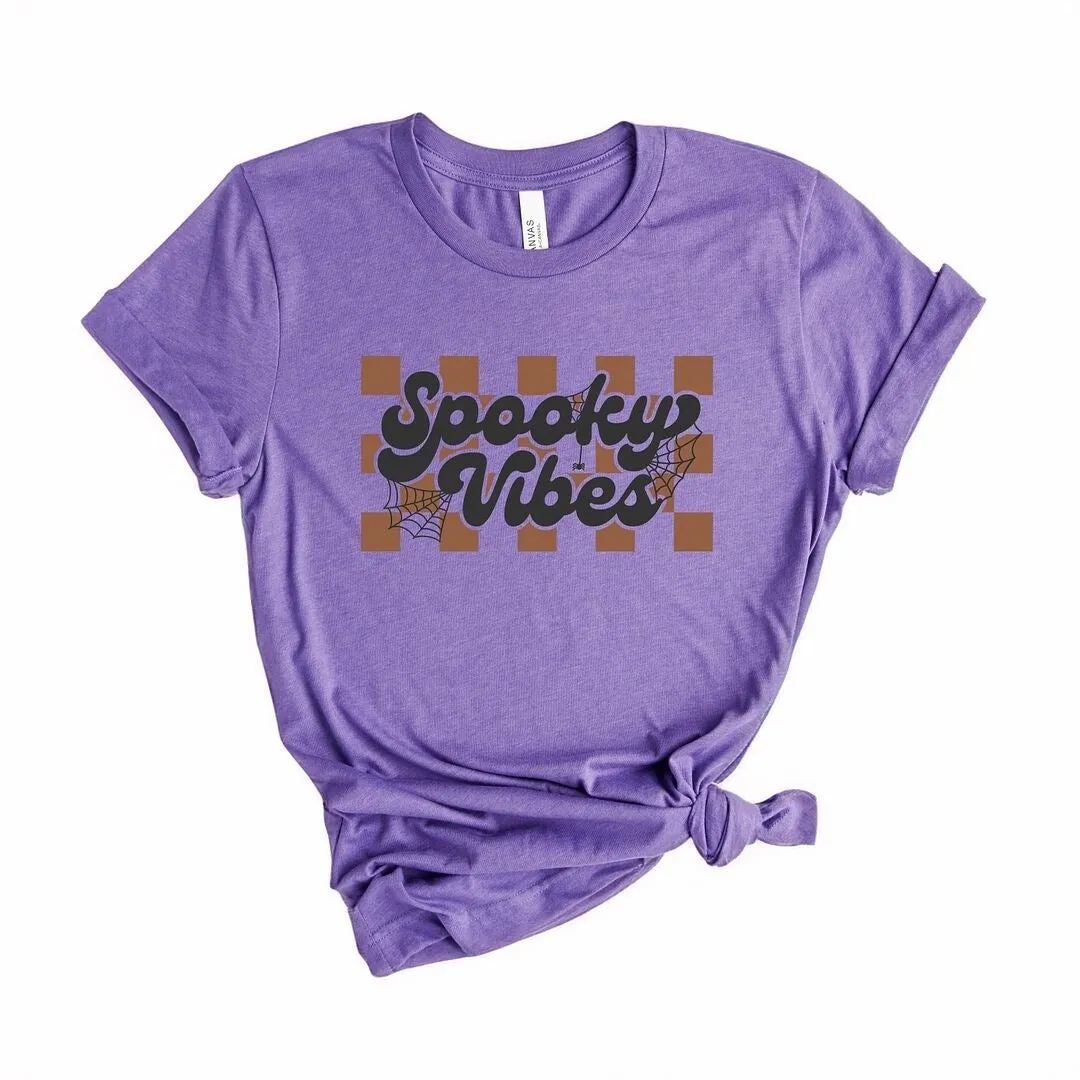 Checkered Spooky Vibes Short Sleeve Tee sold by Zulily product image thumbnail 2