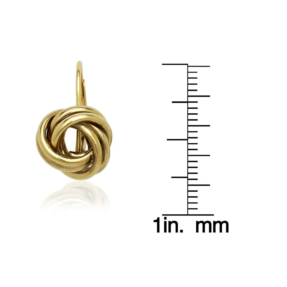 Curata 14k Gold 19x11mm Large Love Knot Stationary Lever Back Earrings - White sold by Zulily product image thumbnail 4