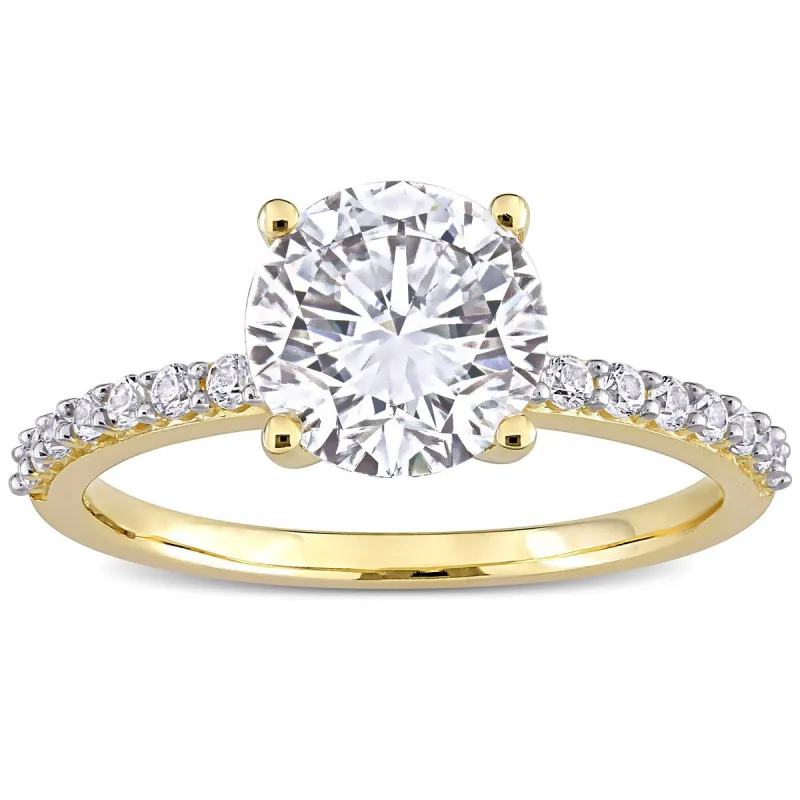 Miadora 10k Yellow Gold 2 3/4ct TGW Created White Sapphire Solitaire Engagement Ring sold by Zulily