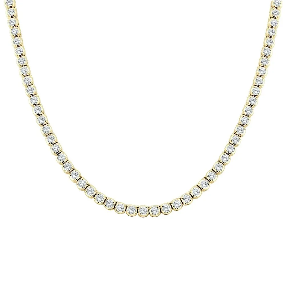 Auriya 9 carat TW Round Diamond Tennis Necklace 14k Gold - 18-inch (H-I, I1-I2) - 16-inch sold by Zulily product image thumbnail 2