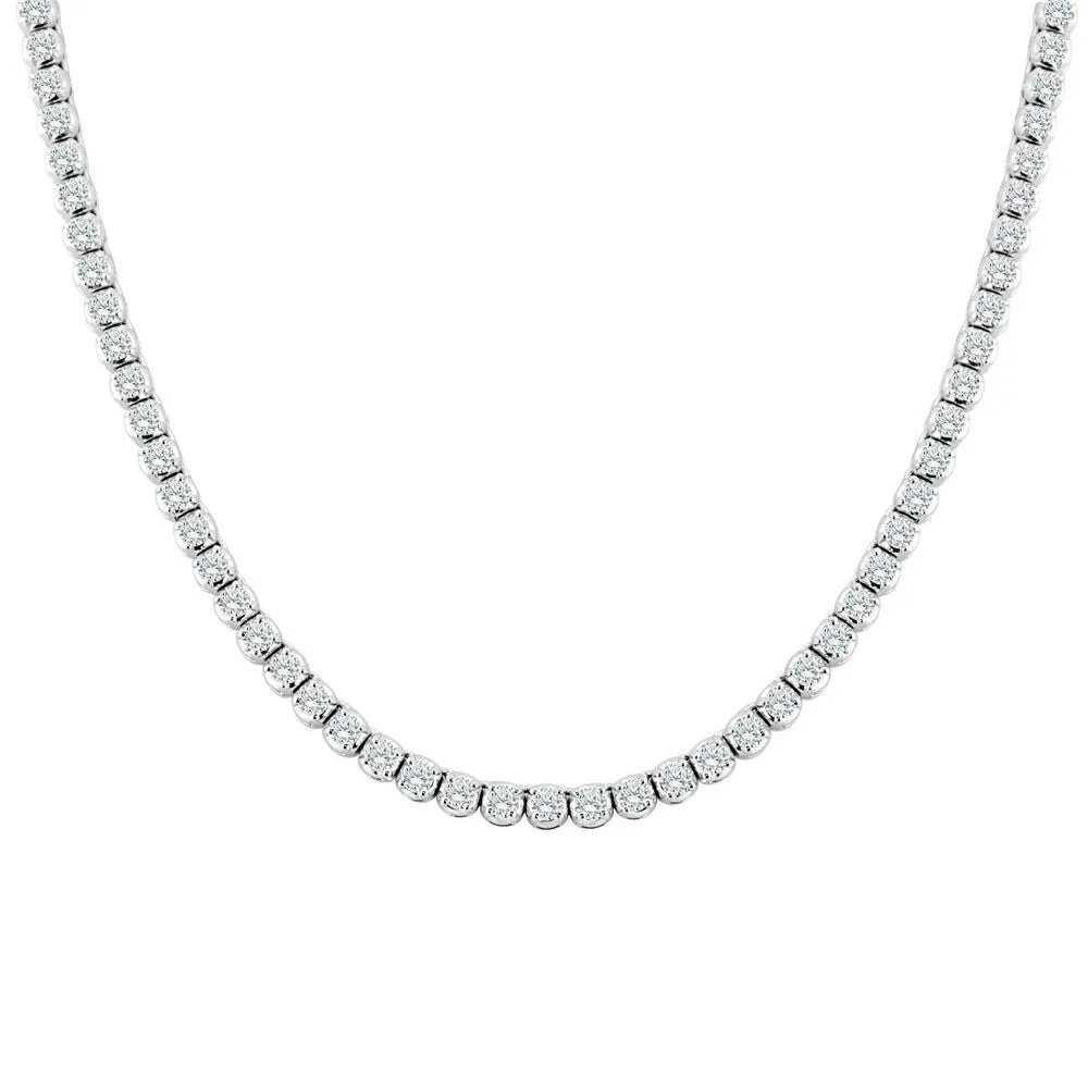 Auriya 9 carat TW Round Diamond Tennis Necklace 14k Gold - 18-inch (H-I, I1-I2) - 16-inch sold by Zulily
