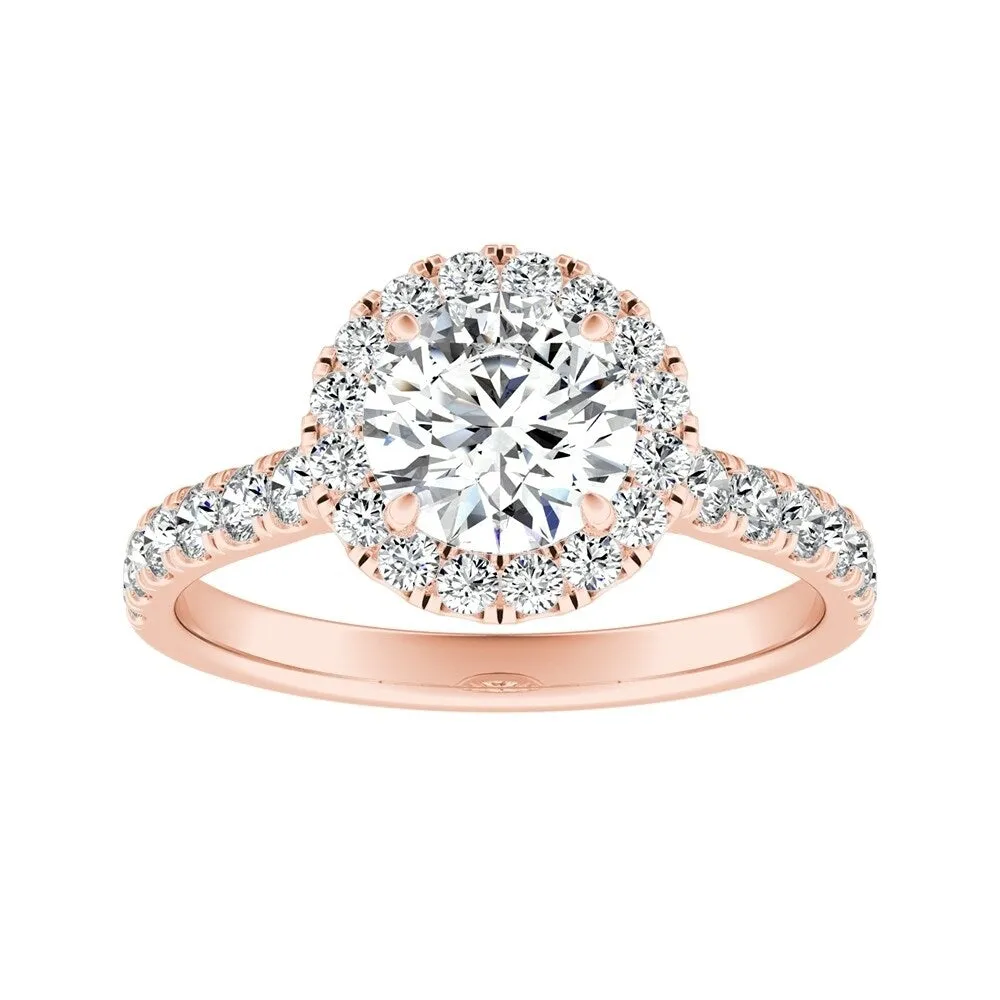 Auriya 14k Gold 3ct Moissanite Halo Diamond Engagement Ring 5/8ctw sold by Zulily product image thumbnail 3