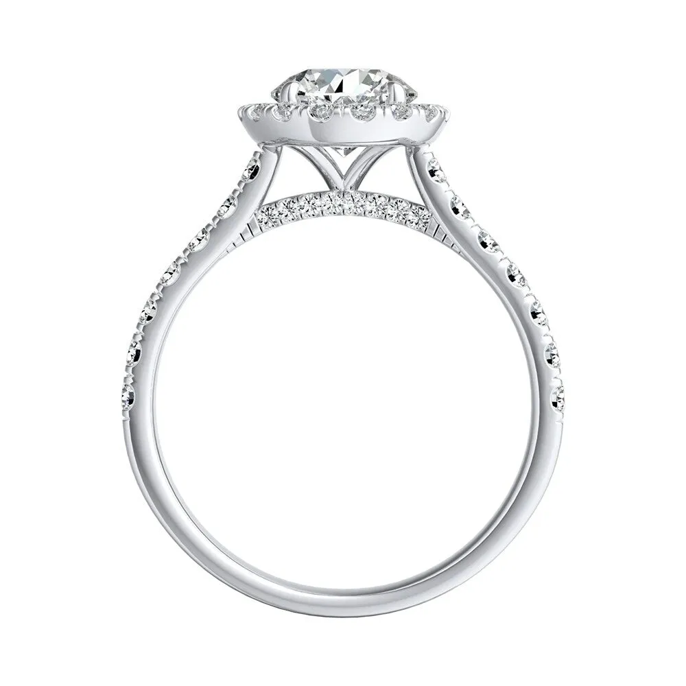 Auriya 14k Gold 3ct Moissanite Halo Diamond Engagement Ring 5/8ctw sold by Zulily product image thumbnail 4