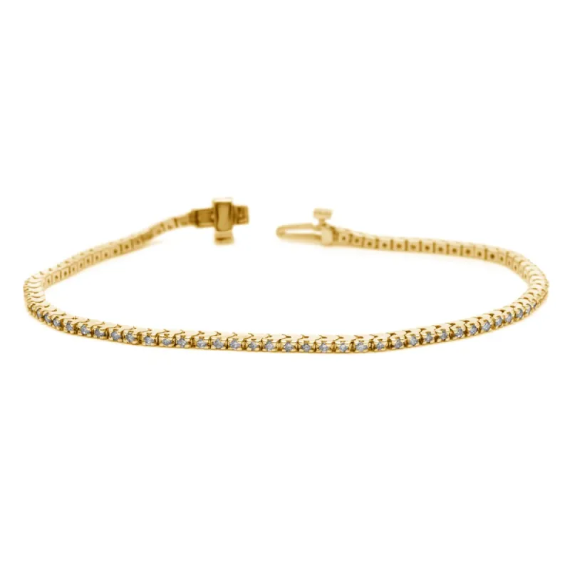 14k Gold 3ct TDW Round Diamond Tennis Bracelet by Auriya sold by Zulily
