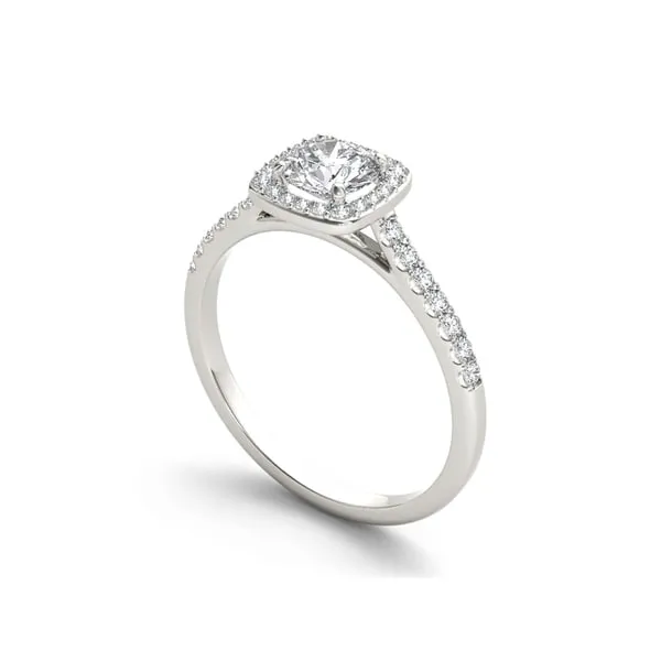 De Couer 14k White Gold 1ct TDW Diamond Halo Engagement Ring - White H-I - White H-I sold by Zulily product image thumbnail 2