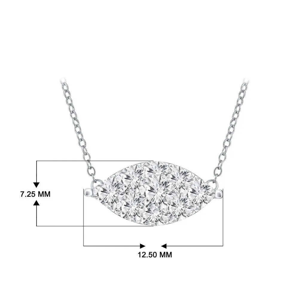 14k Gold Marquise Shaped 1/3ct TDW Pave Diamond Necklace by Auriya (H-I, I1-I2) sold by Zulily product image thumbnail 4