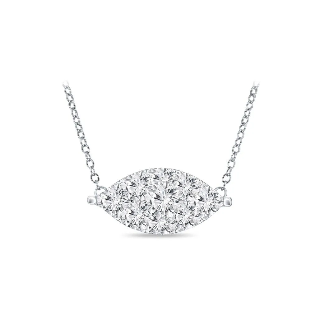 14k Gold Marquise Shaped 1/3ct TDW Pave Diamond Necklace by Auriya (H-I, I1-I2) sold by Zulily