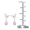 Sterling Silver with Natural Pink Opal and White Topaz Drop Earring sold by Zulily