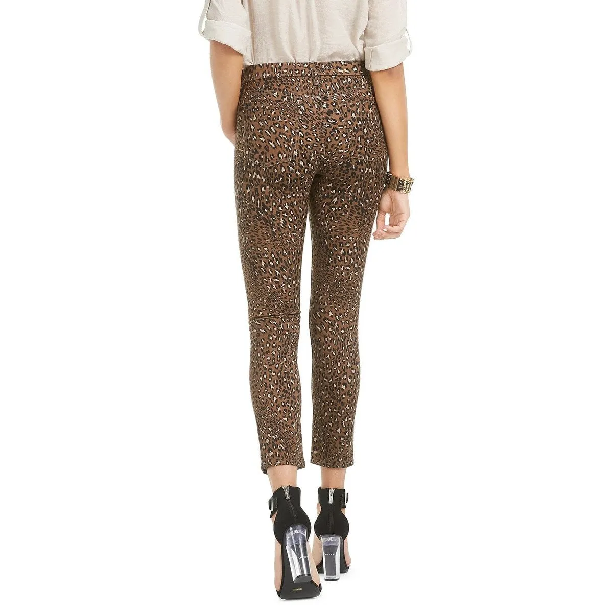 7 For All Mankind Women's Animal Printed Ankle Skinny Jeans Dark Beige Size 6 sold by Zulily product image thumbnail 2
