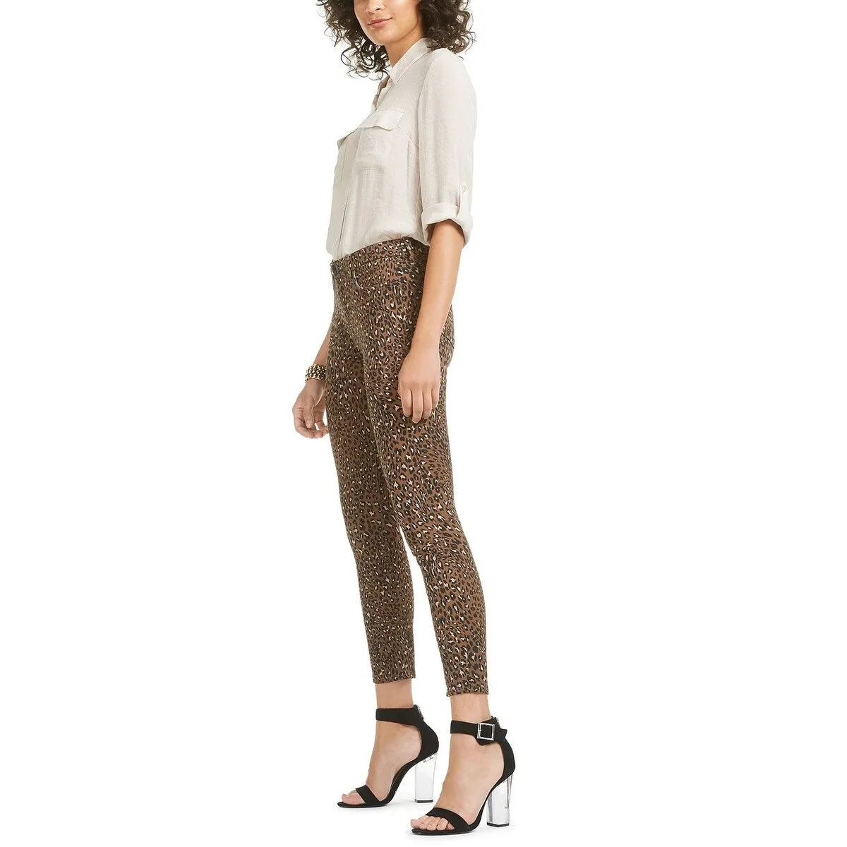 7 For All Mankind Women's Animal Printed Ankle Skinny Jeans Dark Beige Size 6 sold by Zulily product image thumbnail 3