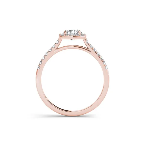 De Couer 14k Rose Gold 1ct TDW Diamond Halo Engagement Ring - Pink sold by Zulily product image thumbnail 3