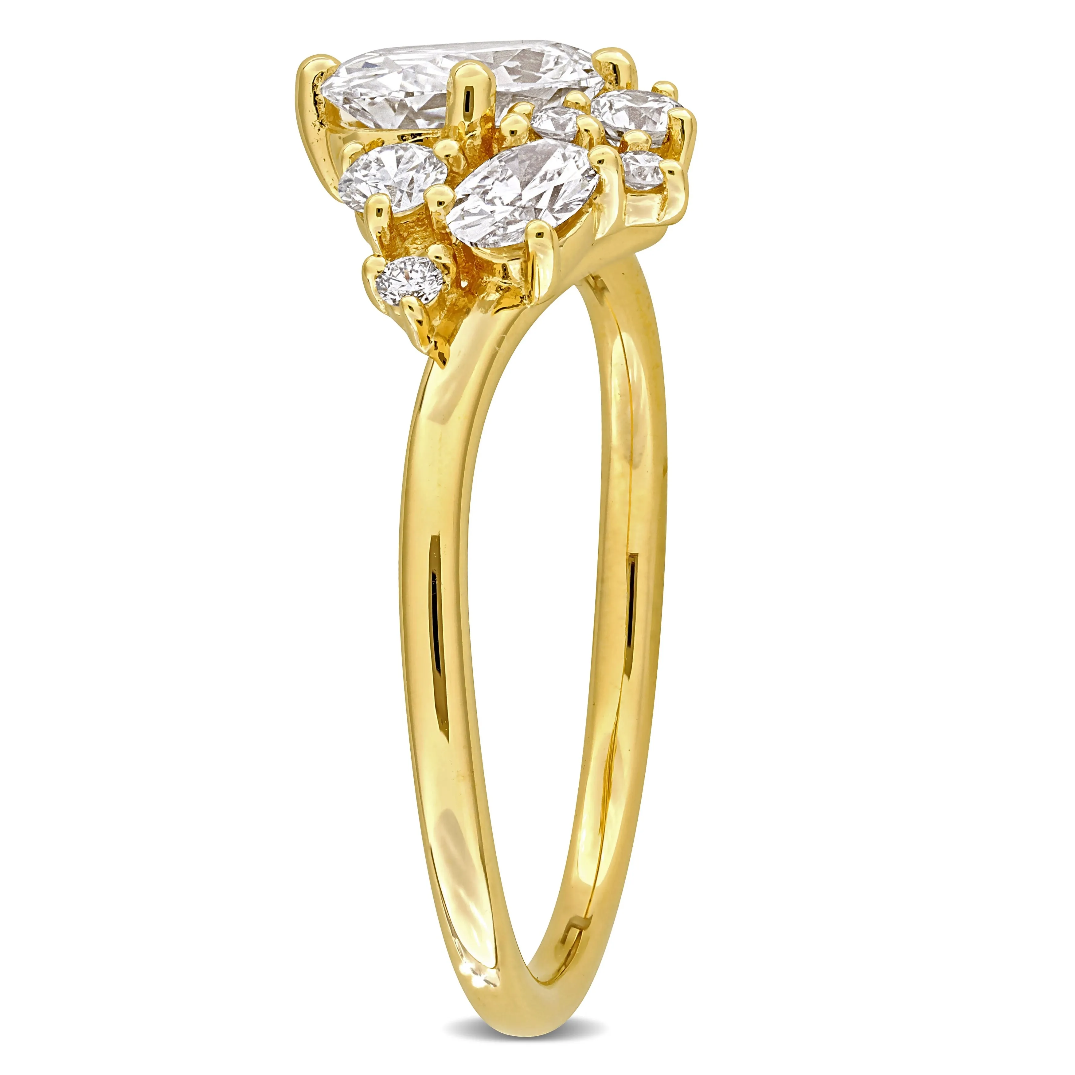 Created Forever 1 1/3ct TDW Oval-Cut Lab-Grown Diamond Ring in 14k Yellow Gold sold by Zulily product image thumbnail 3
