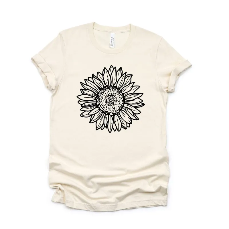 Sunflower Short Sleeve Crewnneck Tee sold by Zulily