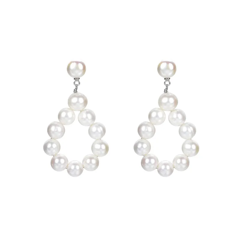 Sterling Silver with Freshwater Cultured Pearl Drop Earring sold by Zulily