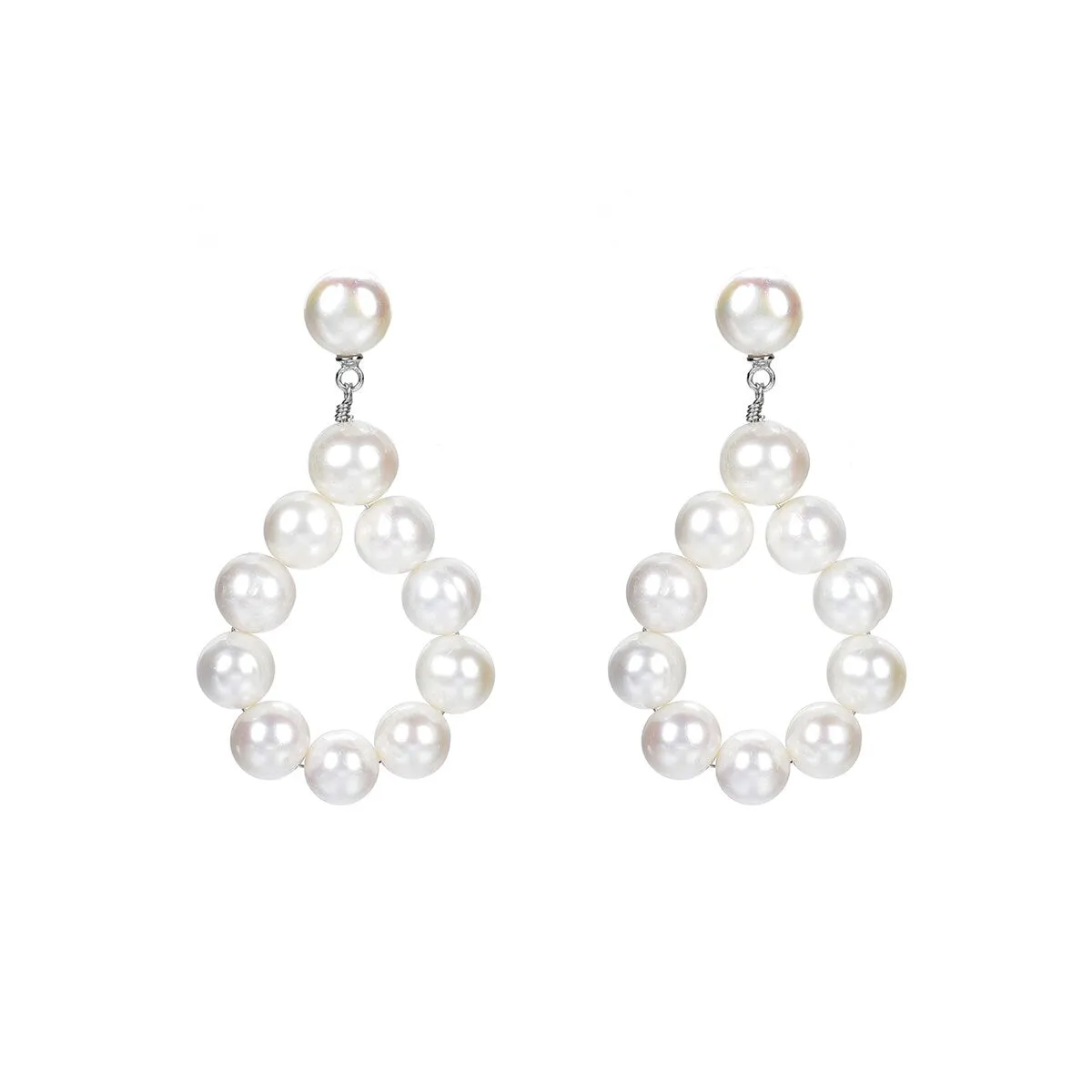 Sterling Silver with Freshwater Cultured Pearl Drop Earring sold by Zulily