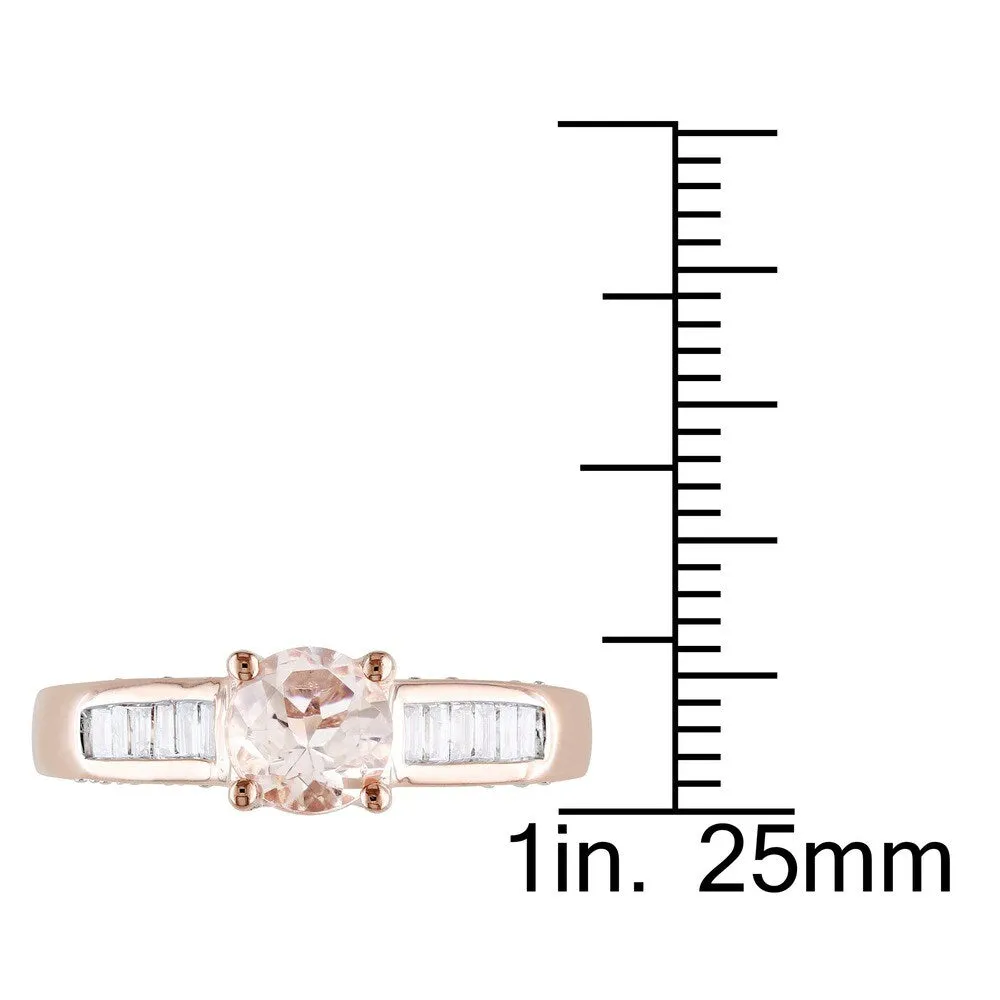 Miadora Signature Collection 14k Rose Gold 1/2ct TDW Diamond Morganite Ring sold by Zulily product image thumbnail 5