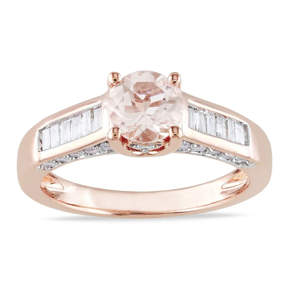 Miadora Signature Collection 14k Rose Gold 1/2ct TDW Diamond Morganite Ring sold by Zulily