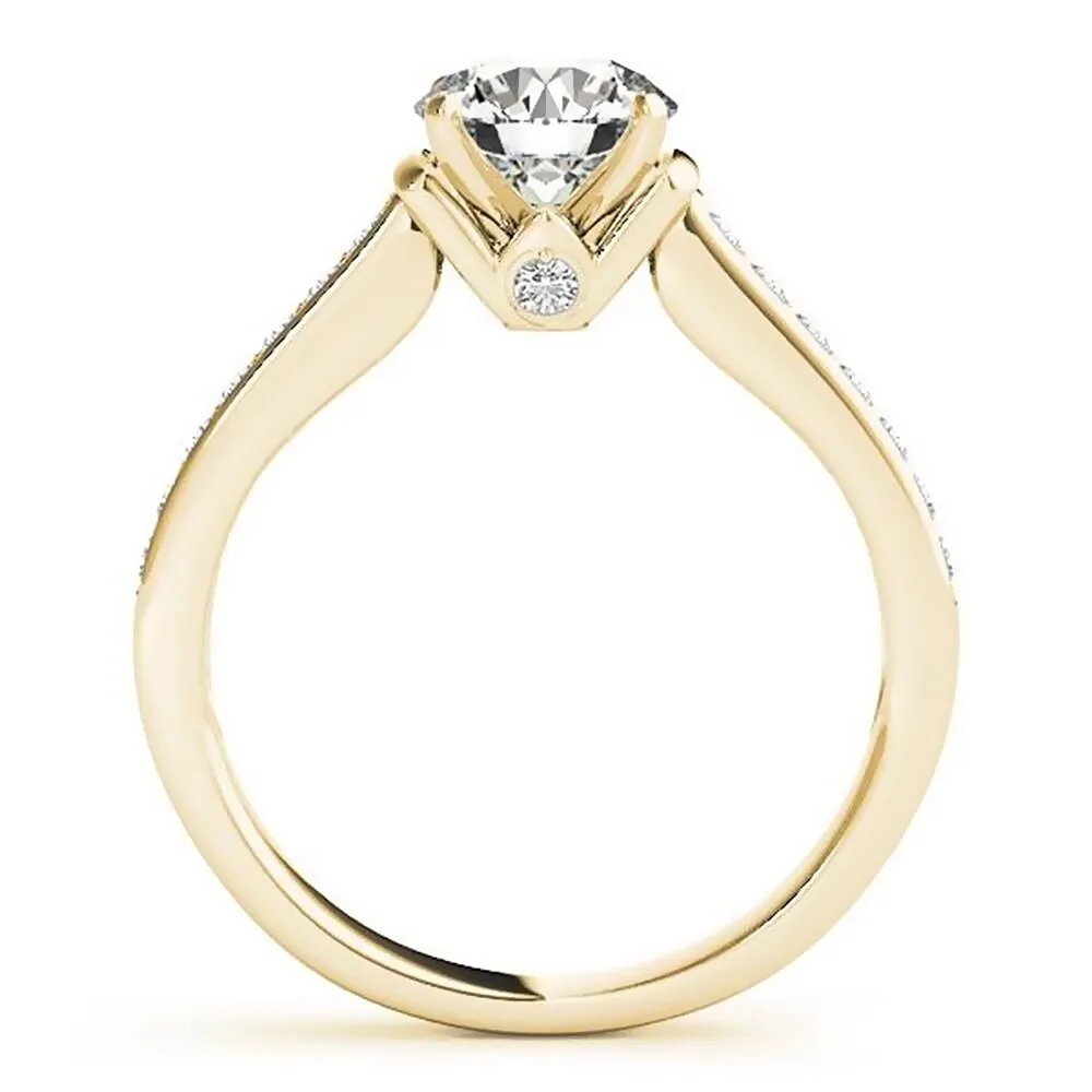 Auriya Modern 1 1/2ct Round Moissanite and 1/5ctw Diamond Engagement Ring 14K Gold sold by Zulily product image thumbnail 5