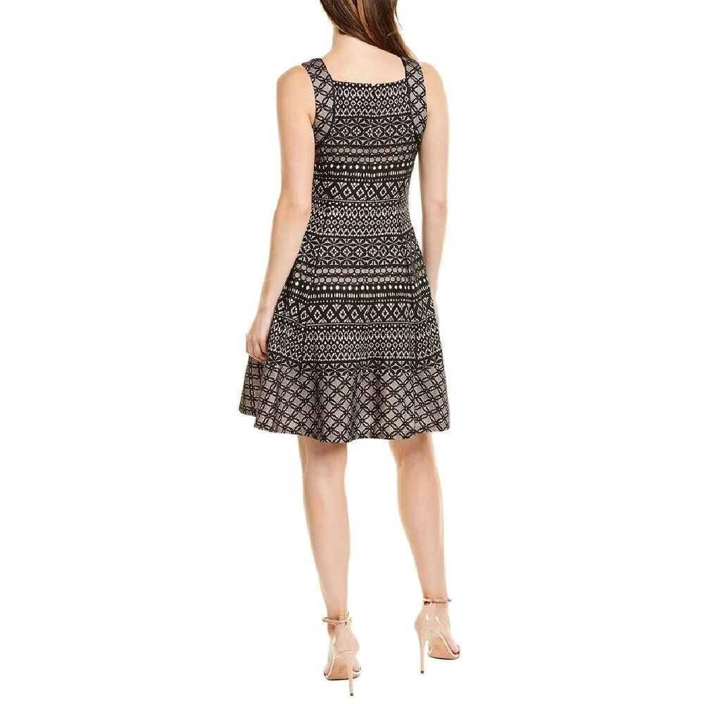 Donna Ricco Women's Printed Fit & Flare Dress Black Size 14 sold by Zulily product image thumbnail 2