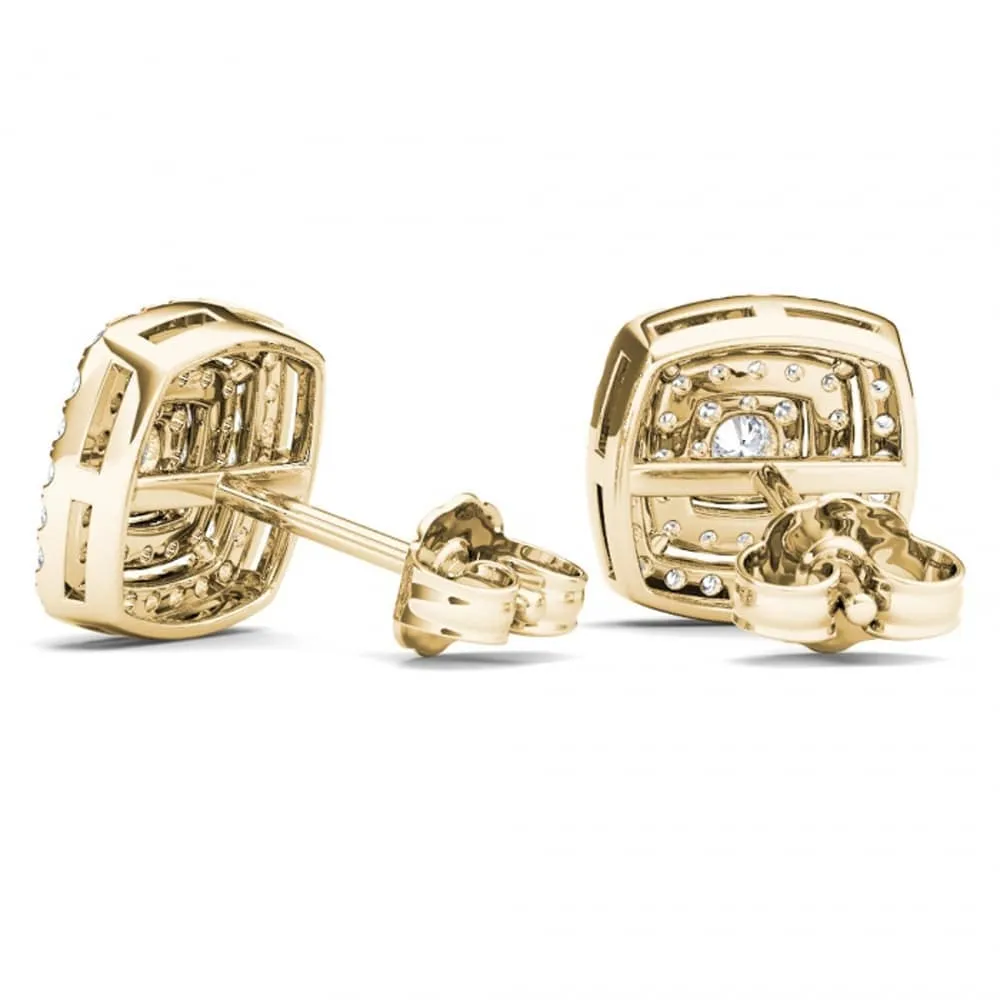 De Couer IGI Certified 14K Yellow Gold 1/2ct TDW Diamond Halo Earrings sold by Zulily product image thumbnail 2