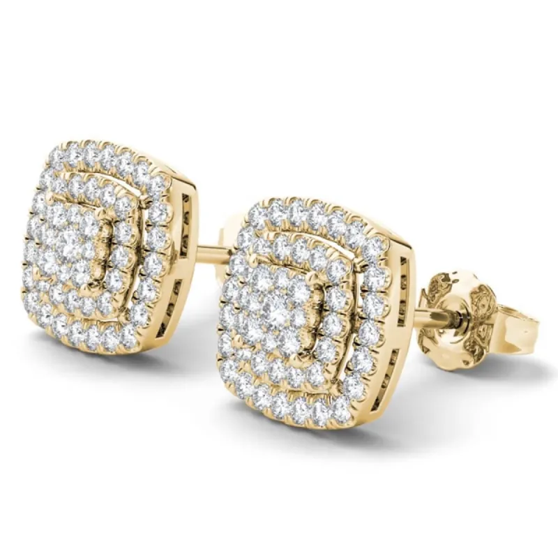 De Couer IGI Certified 14K Yellow Gold 1/2ct TDW Diamond Halo Earrings sold by Zulily