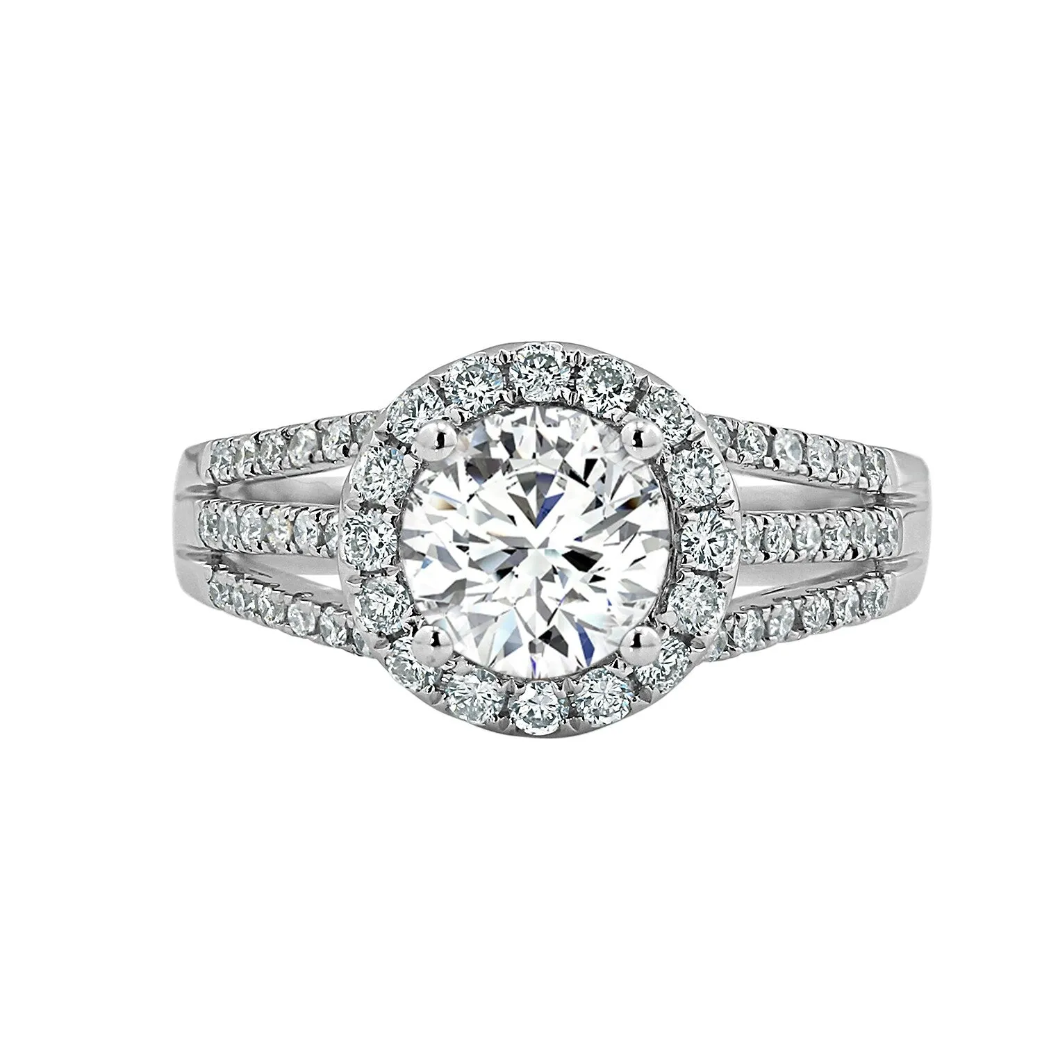 Auriya 14k Gold 1 1/3ct TW Moissanite Halo Diamond Engagement Ring 1/2ctw sold by Zulily product image thumbnail 2