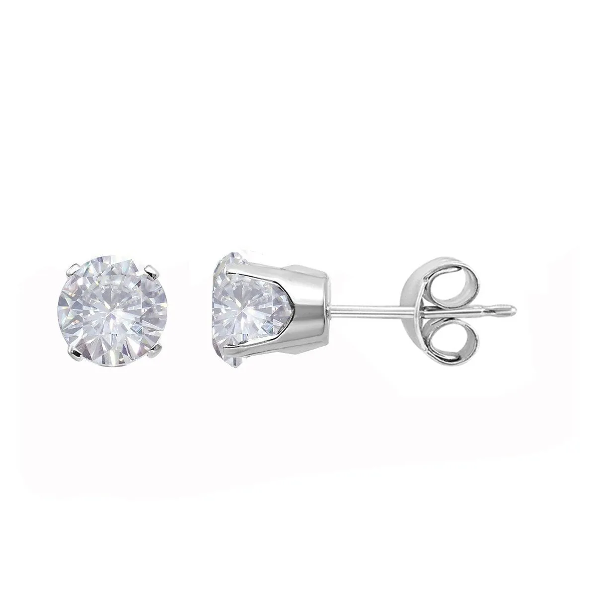 White Gold with Moissanite Stud Earring sold by Zulily product image thumbnail 2