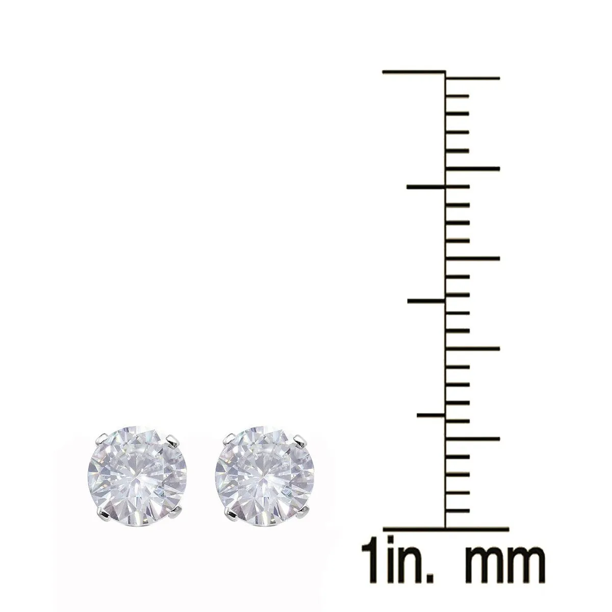 White Gold with Moissanite Stud Earring sold by Zulily product image thumbnail 3