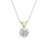 Auriya 18-karat Gold 0.75ctw Round Solitaire Lab Grown Diamond Necklace 4-Prong Basket (D-E VVS) - 0.75 sold by Zulily