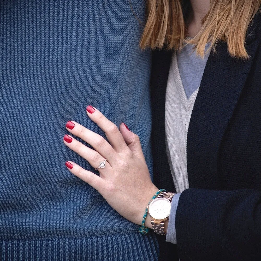 Miadora 14k White Gold 1/2ct TDW Diamond Floating Halo Engagement Ring sold by Zulily product image thumbnail 3