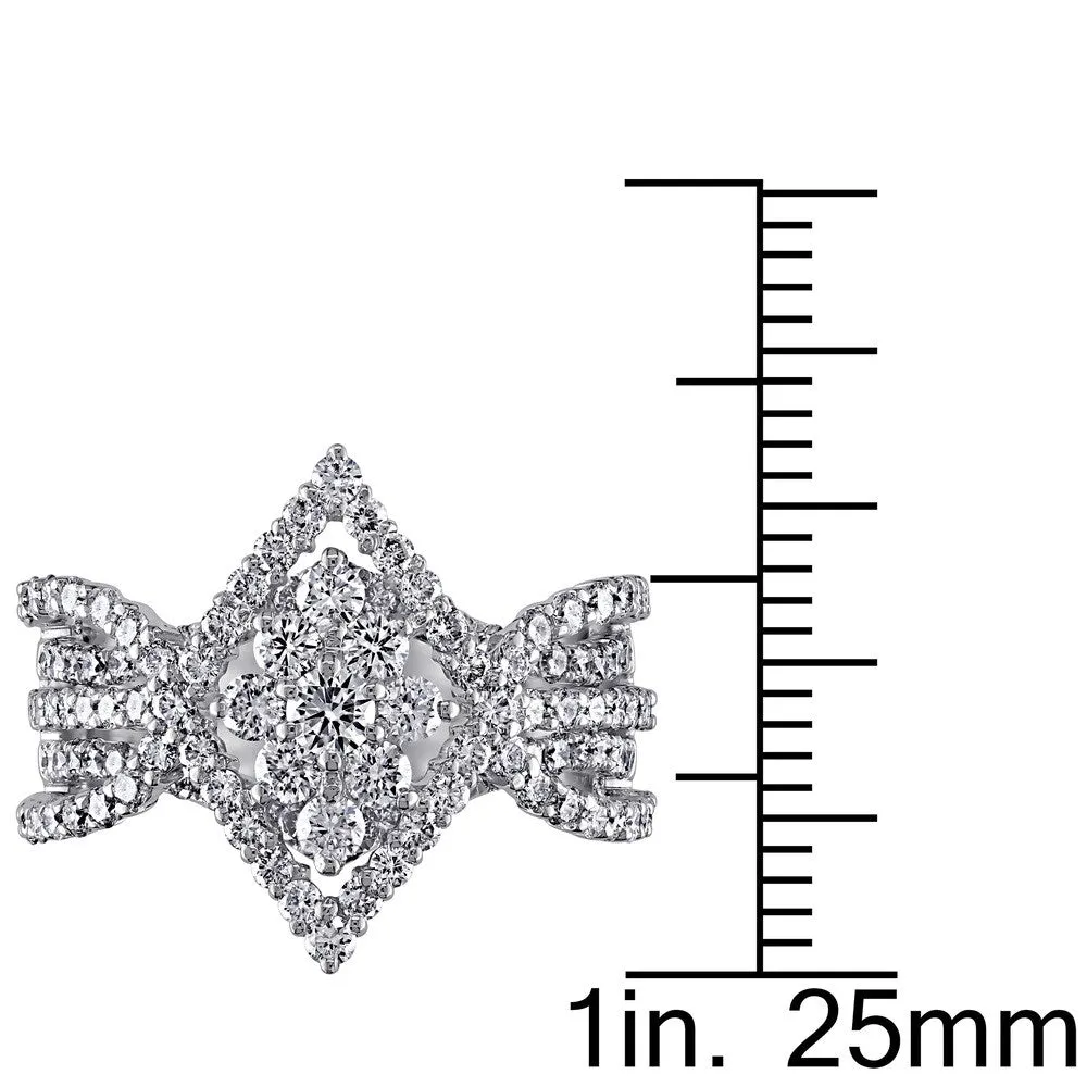 Miadora Signature Collection 18k White Gold 1 7/8ct TDW Diamond Ring (G-H, SI1-SI2) sold by Zulily product image thumbnail 4