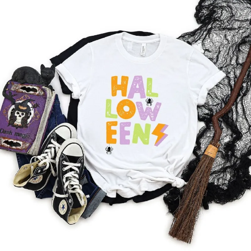 Halloween Lightning Bolt Colorful Short Sleeve Tee sold by Zulily