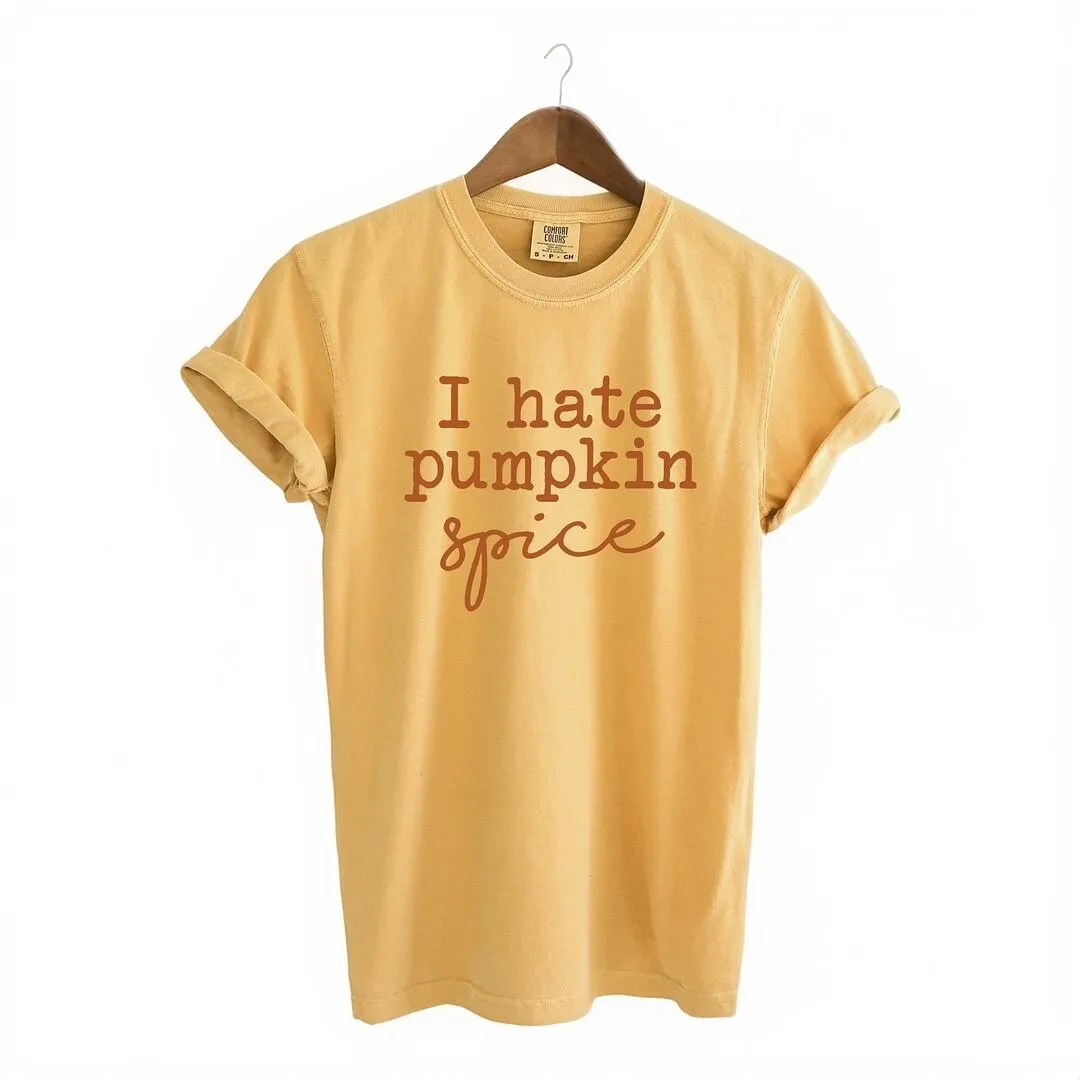 I Hate Pumpkin Spice Garment Dyed Tee sold by Zulily product image thumbnail 2