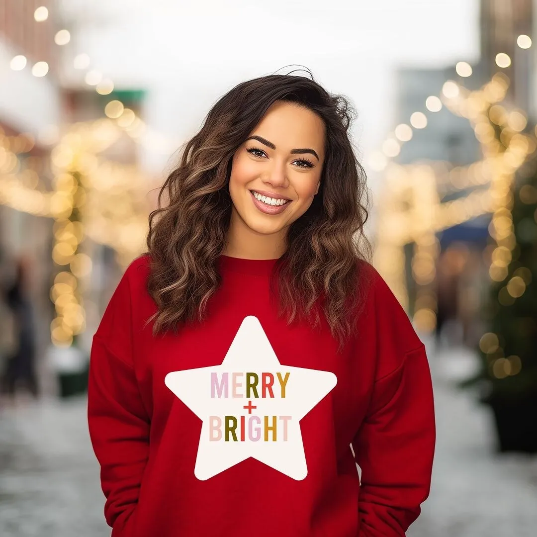 Merry and Bright Star Graphic Sweatshirt sold by Zulily product image thumbnail 3