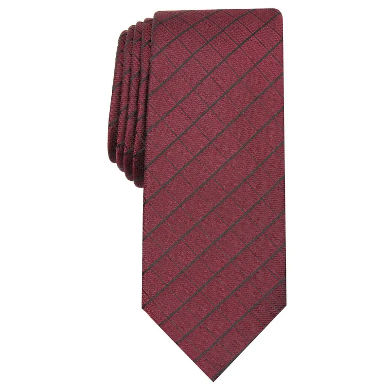 Alfani Men's Slim Grid Tie Pink Size Regular sold by Zulily