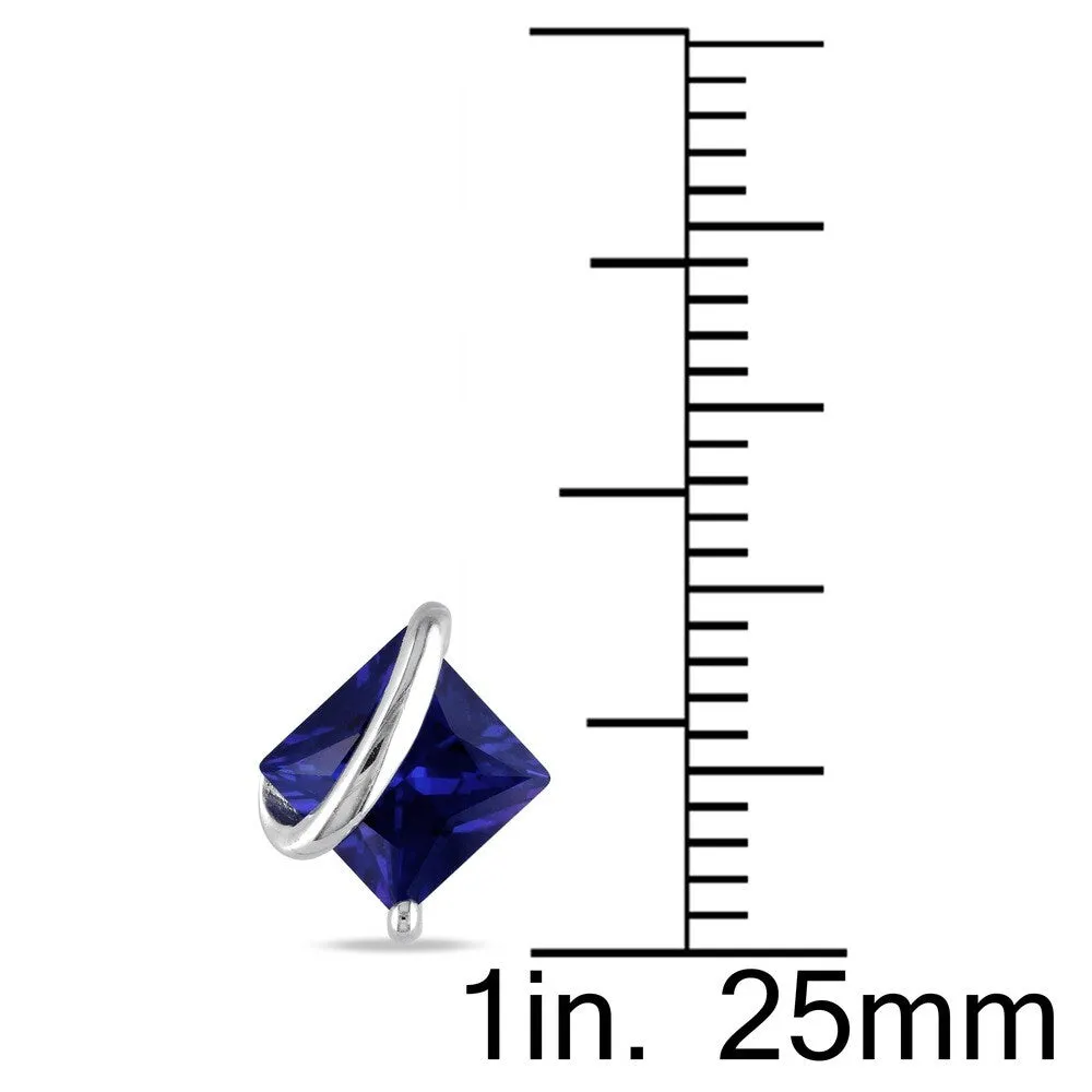 Miadora Sterling Silver Created Sapphire Birthstone Crossover Stud Earrings sold by Zulily product image thumbnail 3