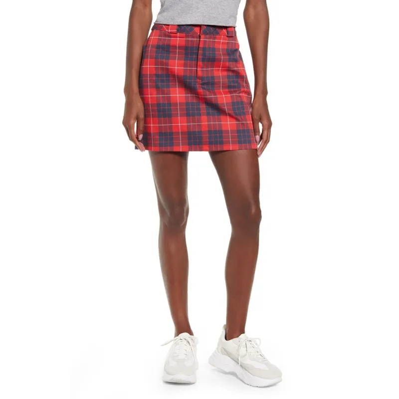 Dickies Women's Plaid Mini Skirt Red Size 7 sold by Zulily