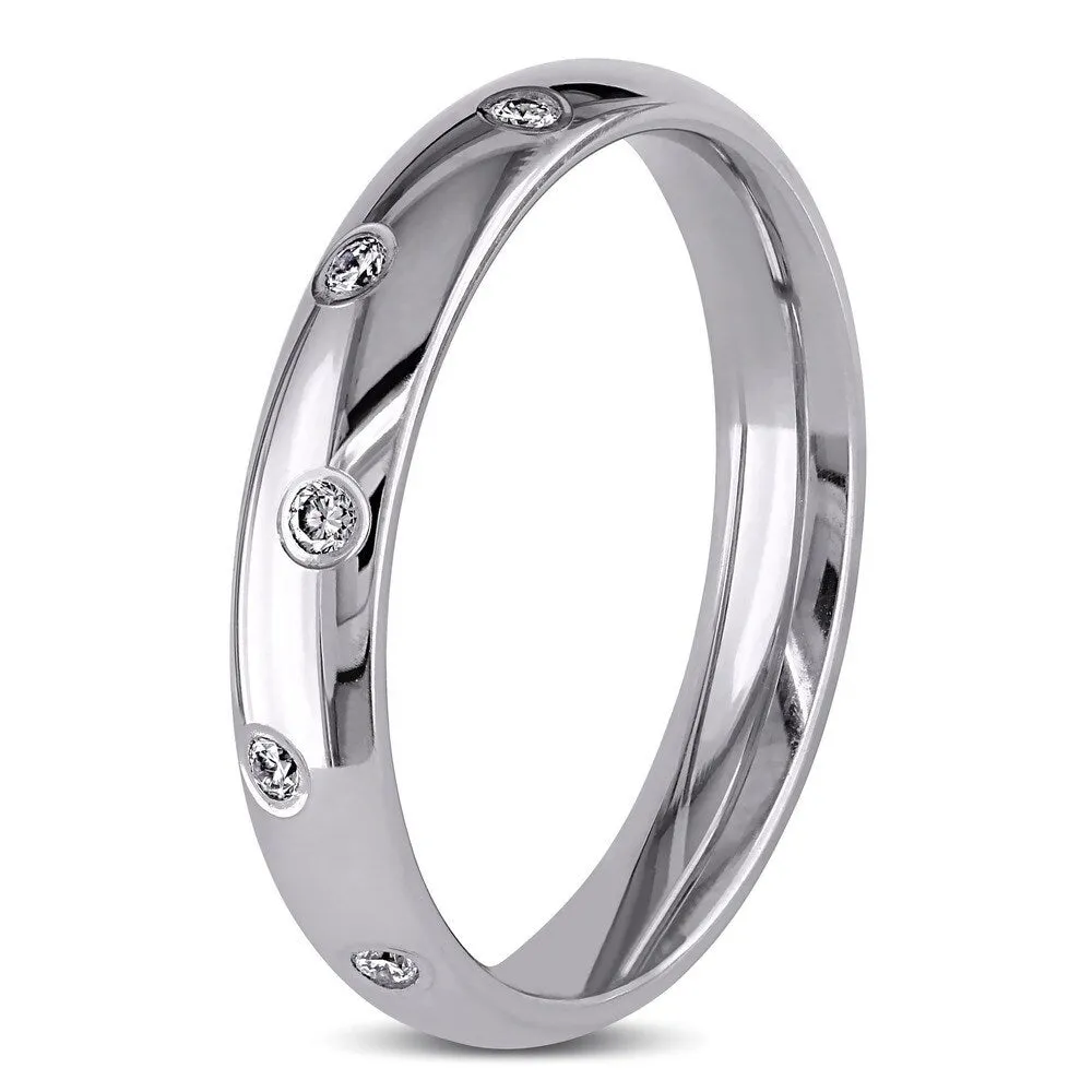 Miadora Signature Collection 14k White Gold 1/4ct TDW Diamond Men's Wedding Band sold by Zulily product image thumbnail 2
