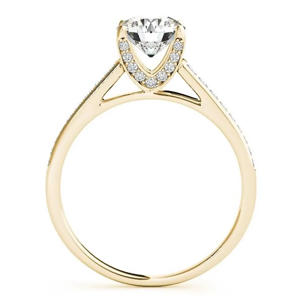 Auriya 3/4ct Round Moissanite and 1/3ctw Diamond Engagement Ring 14K Gold sold by Zulily product image thumbnail 5