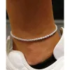 925 Sterling Silver 2MM Diamond Cut Roc Chain Anklet 9" or 10" sold by Zulily